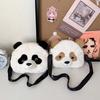 Simulated Panda Plush Cartoon Backpack Children's Schoolbag Cute Crossbody Shoulder Bag Girl Hand Gift Doll Machine