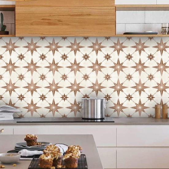 10Pcs Wall Stickers Three-dimensional Ornamental PVC Self-adhesive Kitchen Wall Backsplashes for Living