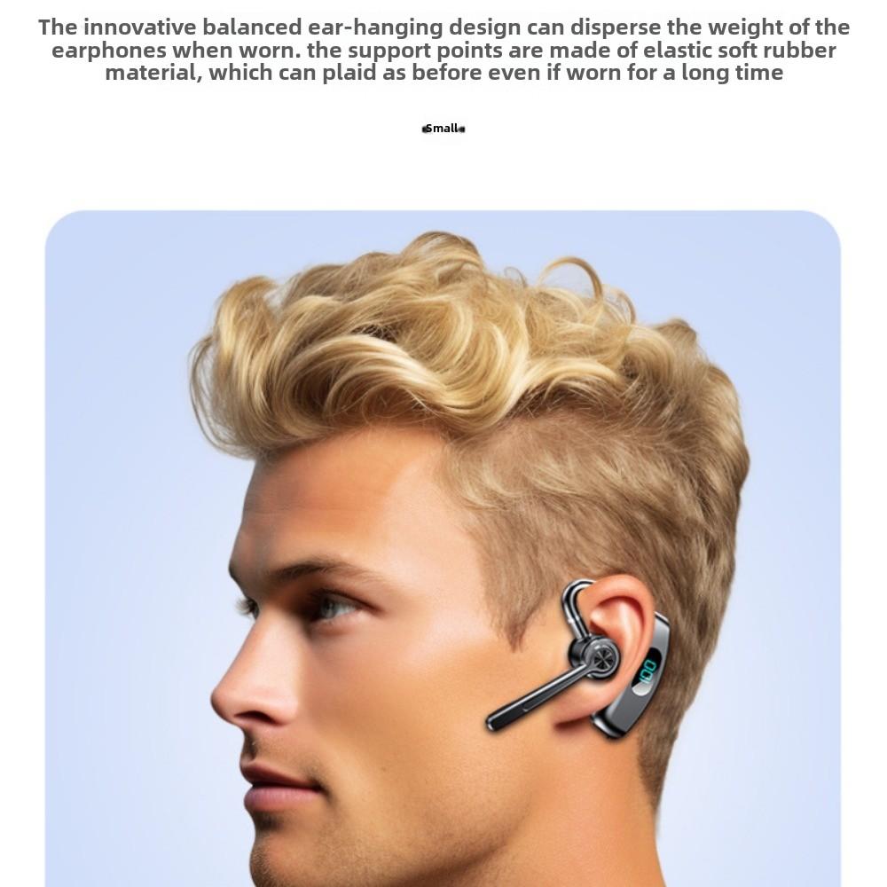 The New Wireless Bluetooth Headset Does Not Fit The Ear Hanging Sports Driving Dual-wheat Noise Reduction Ultra-long Endurance