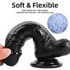 Силиконовый реалистичный фаллоимитатор, женский резиновый фаллоимитатор для лесбиянок с присоской, большой член, пенис, сексуальная игрушка для взрослых