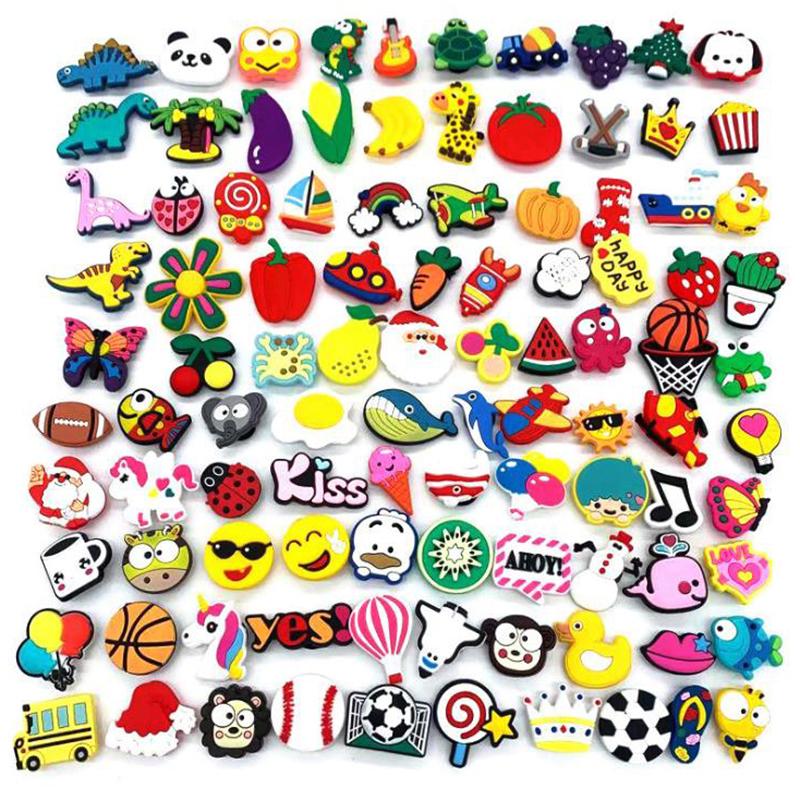 20 шт. случайный стиль DIY тапочки ПВХ милые мультяшные туфли шарм обувь пряжка