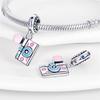 Компоненты бусин-шармов Аутентичные Оригинальные Металл Медь Синий Подвеска-камера Путешествия Компонент бусины Компоненты бусин Совместимые с Браслетом Высокое Качество