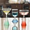 Transparent Irregular Shape Dessert Glass Goblet Gradual Colorful Ice Cream Cup