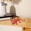 3D-печатная фигурка хамелеона, подвижные глаза, мини-фигурка ящерицы, шарнирная модель животного, игрушка, украшение для дома, офиса, книжной полки, рабочего стола