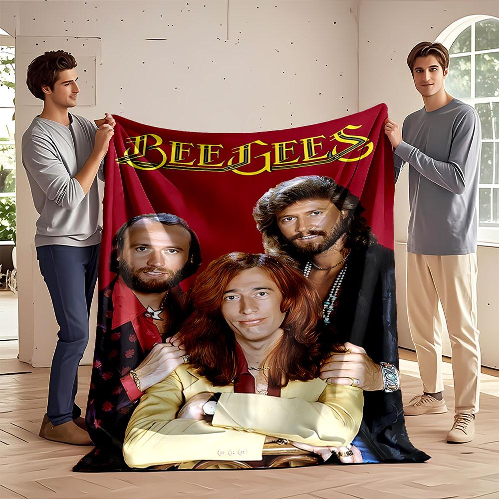 Bee Gees Band Photo Blanket for all seasons blanket lunch break throw gift