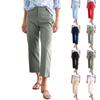 Women's Work Casual Cropped Pant High Waisted Business Casual Tapered Utility Jogger With Pockets