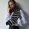 Повседневный полосатый шарф - Черный