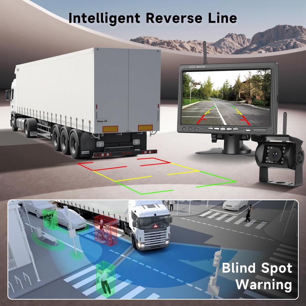 Эта беспроводная камера заднего вида имеет две водонепроницаемые ночные камеры IP68 и подходит для и Она работает от 12 В до 7-дюймовых мониторов, рейтинг, сверхъяркая