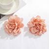 Fabric Big Flower Ear Stud Luxury Design Floral Eardrop Gifts Exaggerated Earrings  Women Girls