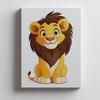 Plakat Uśmiechnięty Lew Plakat Uśmiechnięty Lew, 30X40 Cm, Bez Ramy, Płótno Premium Na Blejtramie
