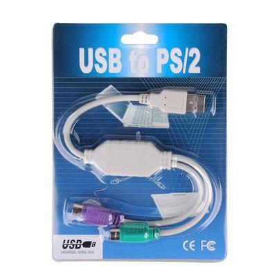 Кабель-адаптер для клавиатуры и мыши USB-PS2