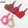 New Fashion Heart Luggage Tag Women Travel Accessories Leather Suitcase ID Address Holder Baggage Boarding Tag Portable Label