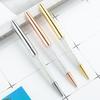 1 Piece Crystal Ballpoint Pen Stationery Office School Supply Spinning Metal Luxury Roller Rose Gold