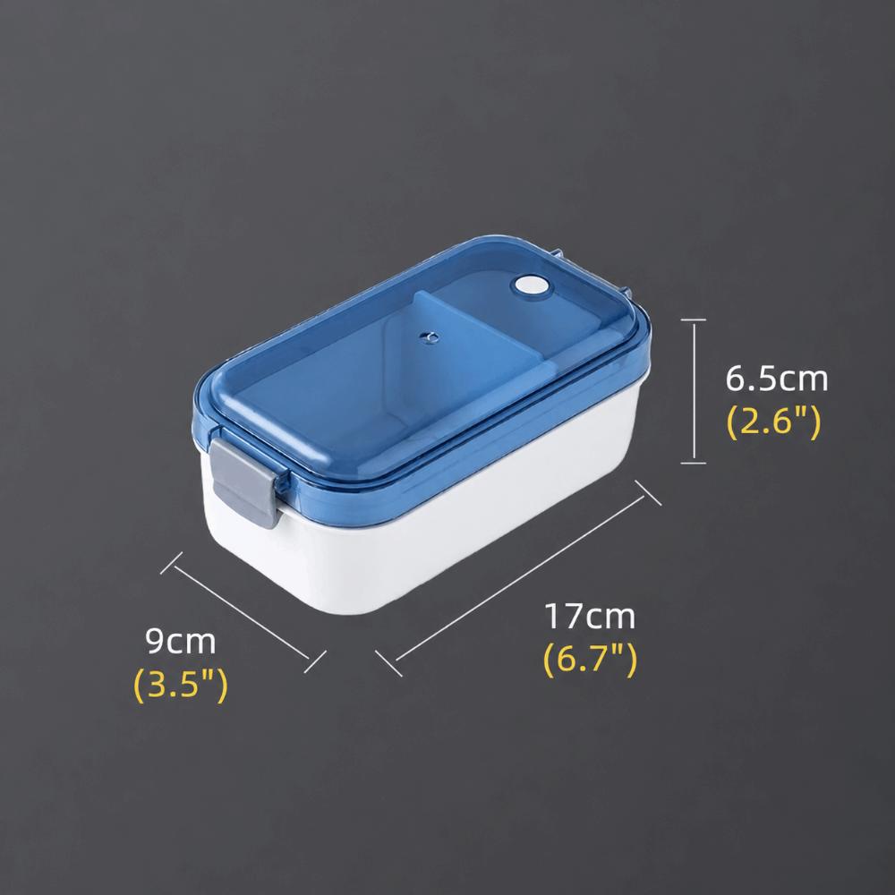 Removable Divider Lunch Storage Container ABS Airtight Kitchen Organizer  For Picnics