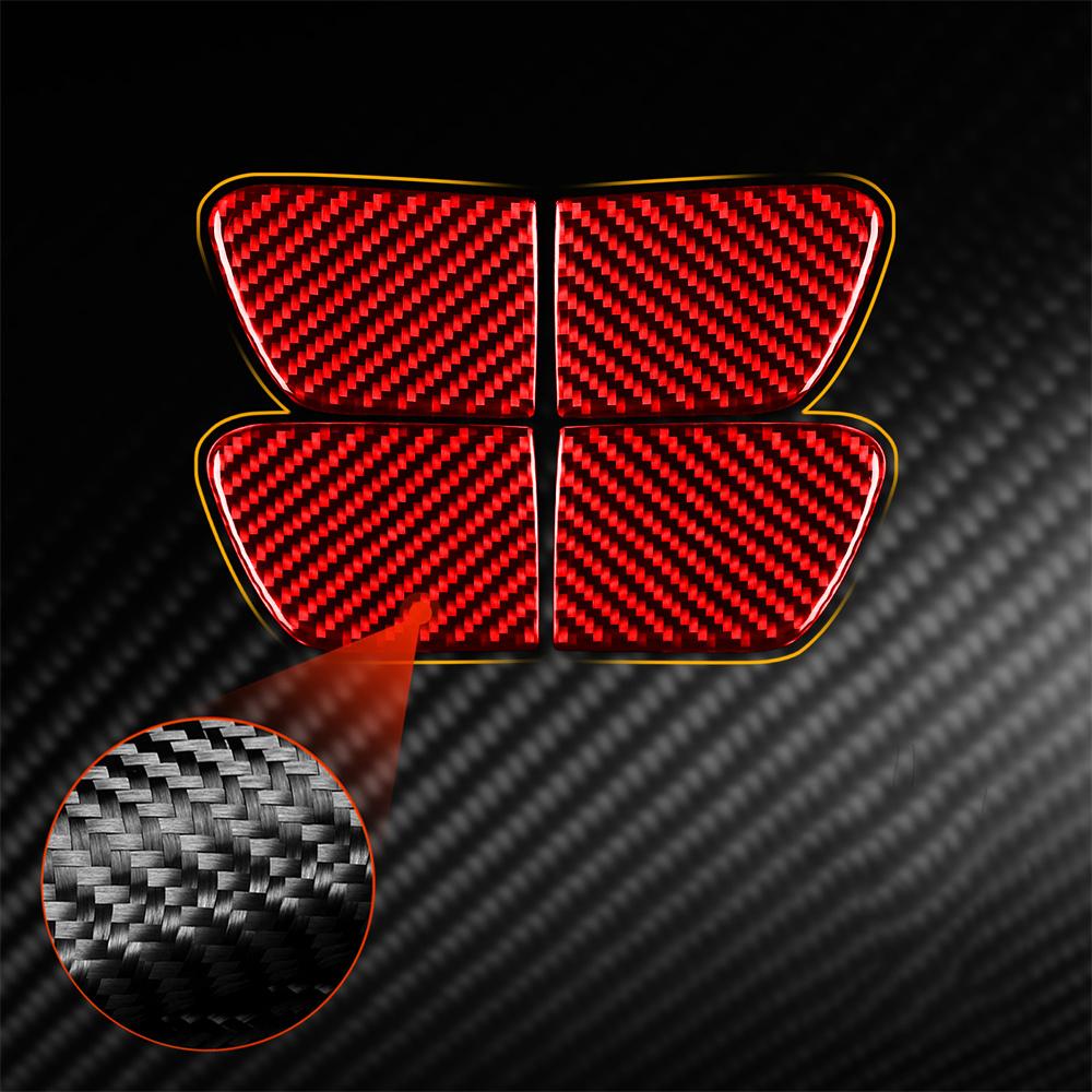 Set Real Carbon Fiber Car Door Handle Cover Trim Kit For Honda Accord 2014-2017