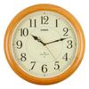 CASIO Wall Clock Radio Wave Brown Diameter 34cm Analog Wooden Frame Always On Second Hand Stops At Night IQ-1150NJ-7JF