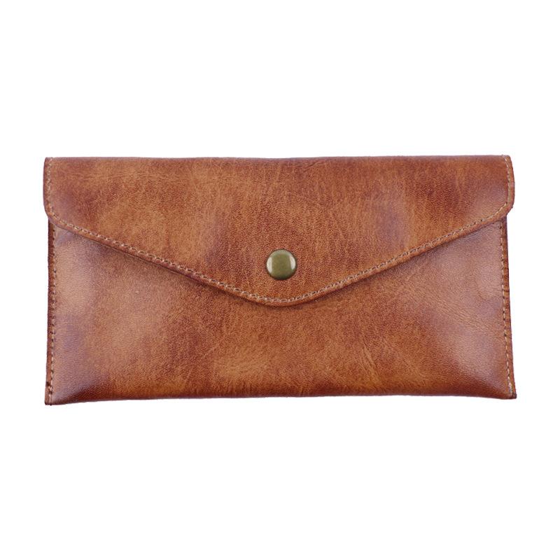 Новая сумка-чехол из натуральной кожи коровы для телефона для женщин, простой кошелек из кожи растительного дубления, кошелек из кожи коровы, сумка-конверт для мужчин