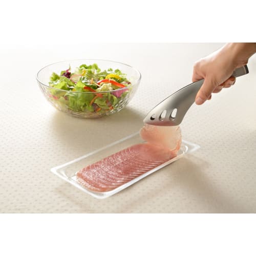 Oaks Raye Fingertip Server Tongs, Easy to Serve While Sitting, Stainless Steel, Made in Japan, LS1514