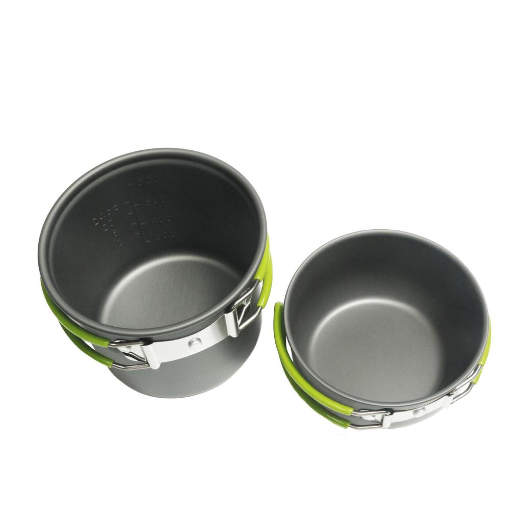 Портативный набор посуды для приготовления пищи на открытом воздухе на 1-2 персоны со столовыми приборами, DS-101