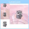Cute Adorable Cartoon Raccoon Shaped Brooch Funny Unique Animal Alloy Badge Accessory