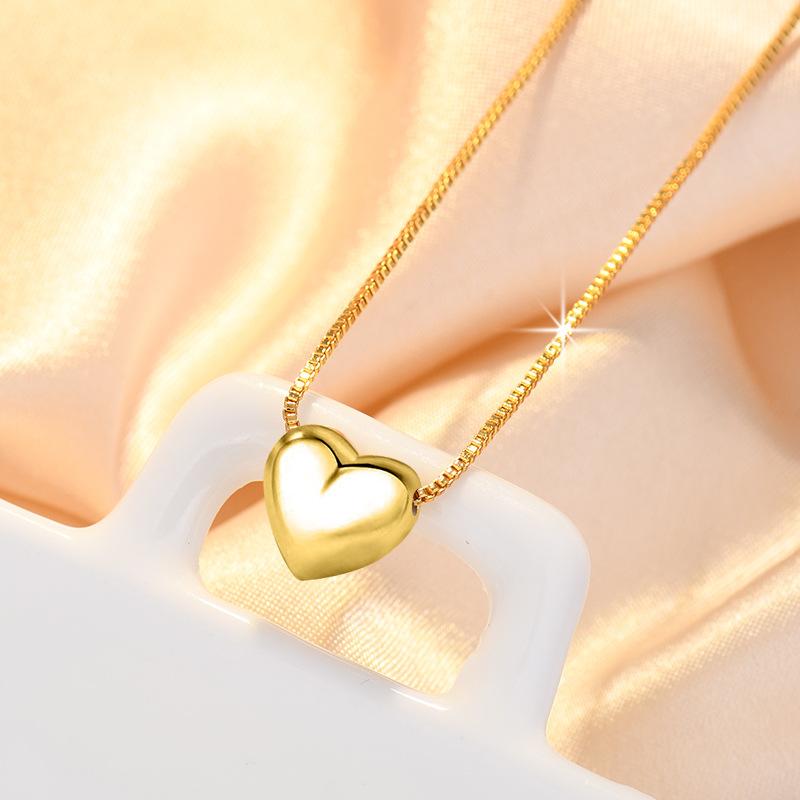 925 Sterling Silver Moon Necklace Pendant Zircon For Women Fashion Exquisite Student Girlfriend Jewelry Accessories Heart GiftGood product