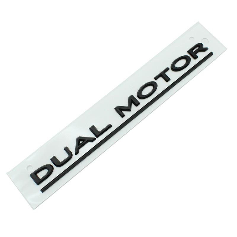 3D ABS Logo DUAL Motor SPACEX Letters Nameplate Car Emblem Rear Trunk Badge Decal Sticker For Tesla Model 3 Y S X Accessories