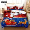 Christmas Digital Printing Bedding Set Christmas Santa Duvet Cover Set 3D Bedding Linen Queen Size Fashion Design