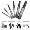 6 Pcs Steel Screw Extractor Spiral Groove Bolt Extractor Easy Screw Remover  Home Repairs