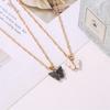 C187 Japanese and Korean Sweet Butterfly Necklace Acrylic Colorful Sweet Women's Collarbone Chain Personality Trendy Neck Chain