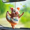 2D Acrylic Pendant Piggy Yoga Practice Christmas Tree Ornament Suitable for Backpack Pendant Car Pendant Key Pendant Small Gift