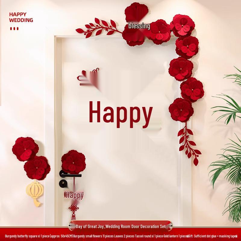 3D Свадебные фонари «Двойное счастье» для украшения - Подвесные украшения для свадебной комнаты, потолка гостиной, стороны жениха и невесты.