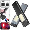 Rechargeable EDC Flat Flashlight 300 Lumens 8 Modes Small Aluminum Pocket Flashlight with Magnetic Base USB-C Charging