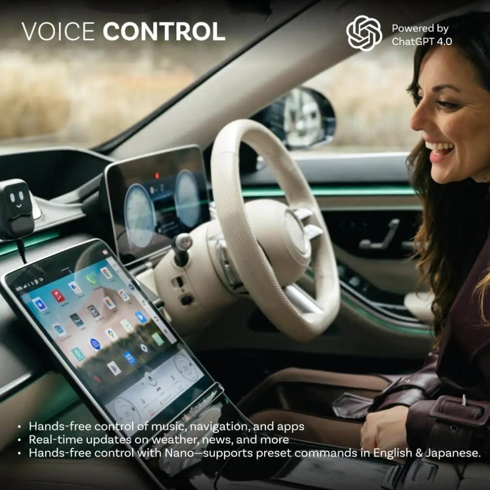 OTTOCAST Nano AI BOX Беспроводной адаптер Carplay Android Auto Android 13 QCM6225 8+128GB Голосовое управление Видеобокс