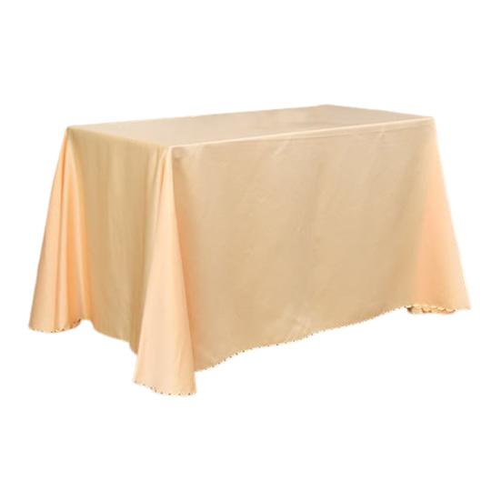 Solid Color Design Wrinkle-Resistant Lace Detail Conference Room Table Cover