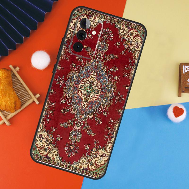 Персидский ковер Цветочный узор Чехол Для Samsung Galaxy A54 A34 A14 A55 A35 A33 A53 A13 A23 A17 A06 A16 A56 A36 A52 A32 A15