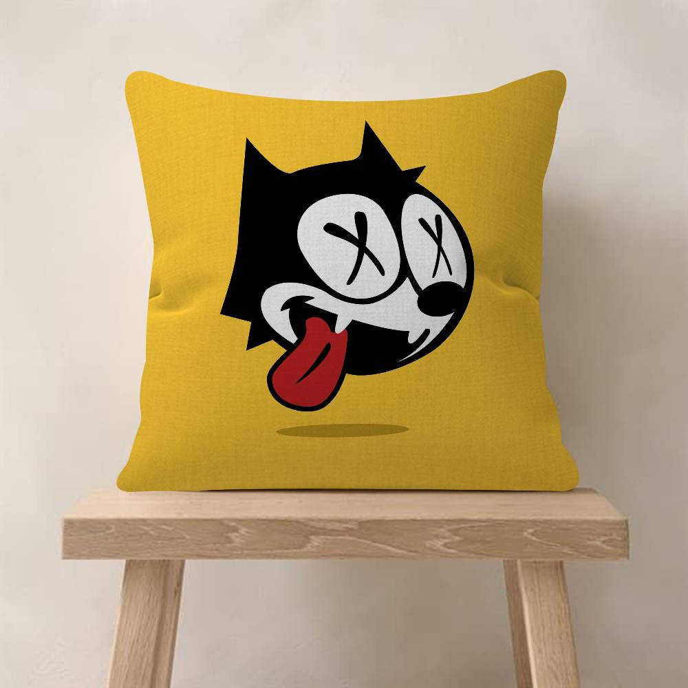 Movie FFelix CLASSIC the Cat  Cushion Cover Pillowcase Upholstery Sofa Throw Pillow Home Decor Pillowcas