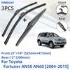 For Toyota Fortuner AN50 AN60 2004-2015 Front Rear Wiper Blades Brushes Cutter Accessories J Hook 2005 2006 2007 2008 2009 2010 2011 2012 2013 2014