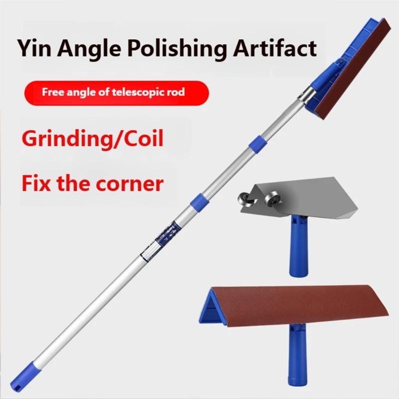 7Pcs Drywall Sandpaper Holder Set Adhesive Putty Finishing Tool for Smoothing Wall Ceiling Ergonomic Handle
