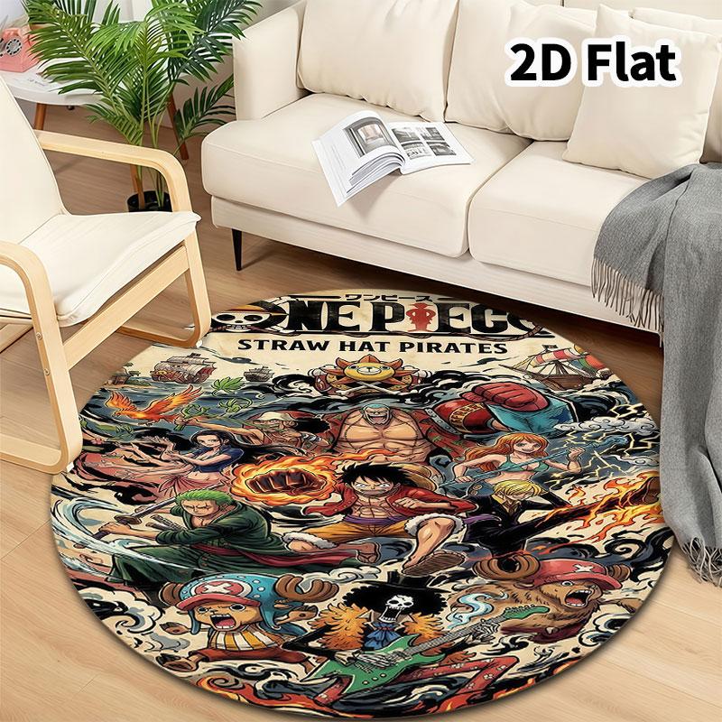 One Piece Round Area Rug Carpet Rug For Living Room Bedroom Sofa Playroom Decor Nonslip Floor Mat