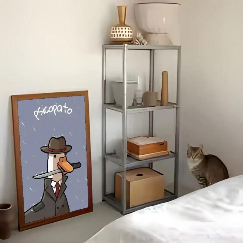 Cute Duck Tin Painting for Home Interior Decor