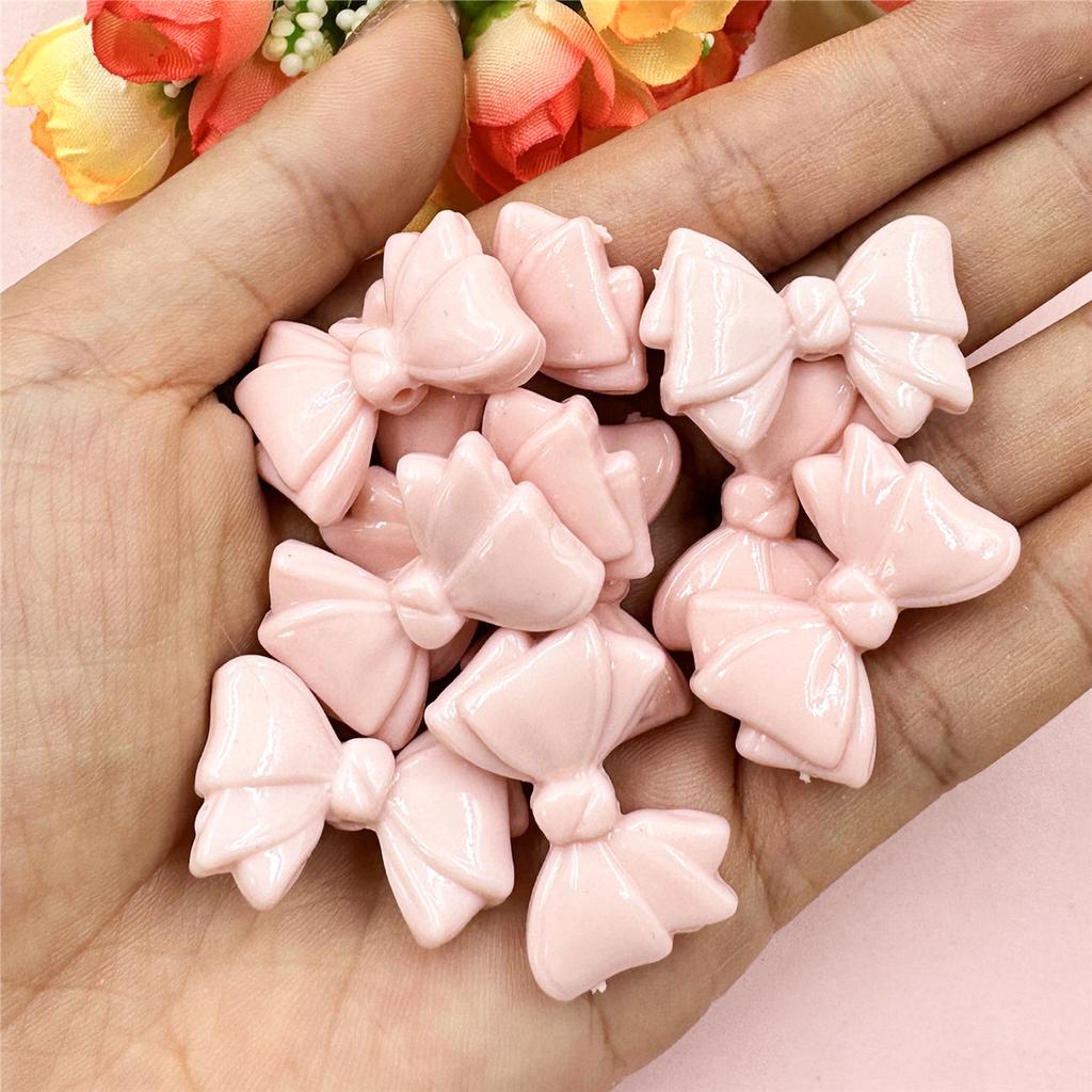 Свободные бусины 30 шт. для изготовления браслетов с бантом 19,2*29,2 мм, материал ручной работы, акрил, DIY ювелирные аксессуары, модные аксессуары