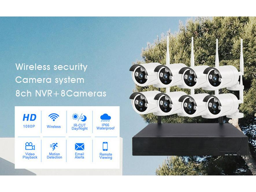 Комплект наружной водонепроницаемой беспроводной камеры видеонаблюдения для домашнего наблюдения