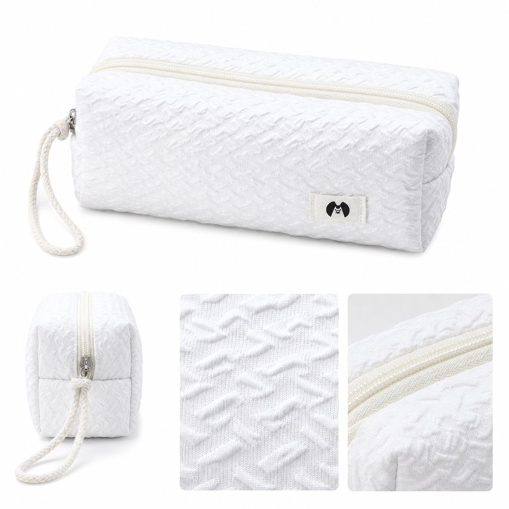 Zipper Closure Zipper Pouch Textured Surface Pencil Case High Quality Makeup Bag Makeup Storage