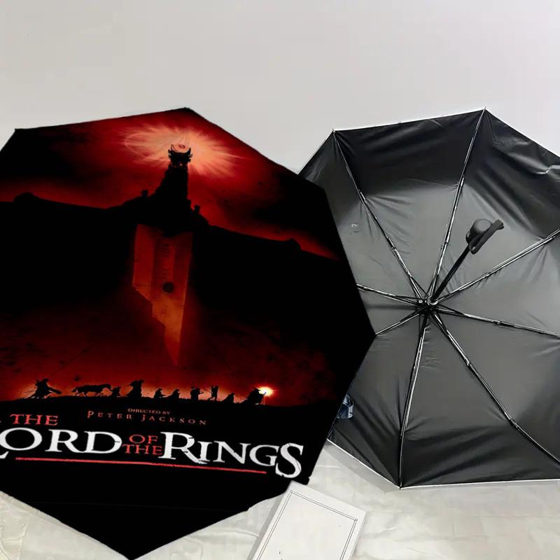 1pc The Lord of the Rings Folding umbrella automatic open/close, 8-Rib Durable Frame, Compact Folding Design, Ideal Birthday1107L