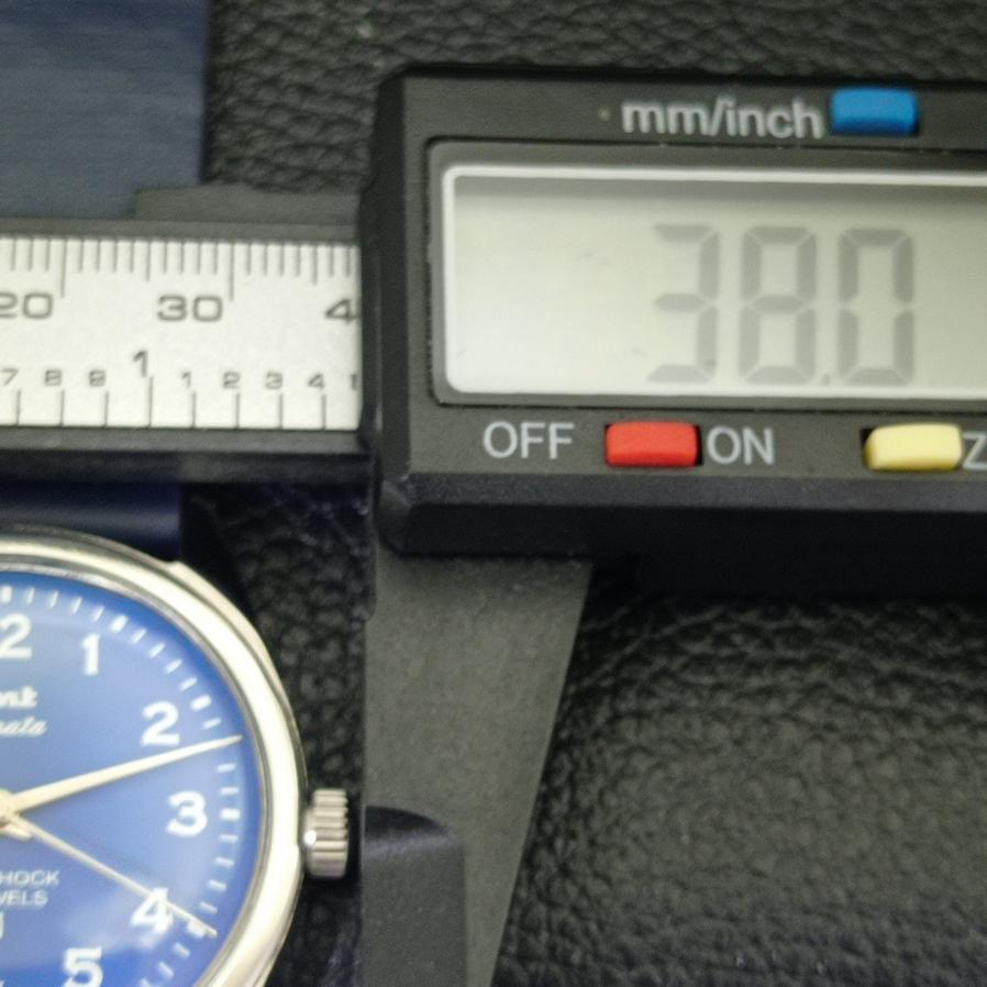 USED HMT JANATA AUTHENTIC INDIAN MENS HAND-WINDING BLUE DIAL WATCH A430060-2 R101-a430060