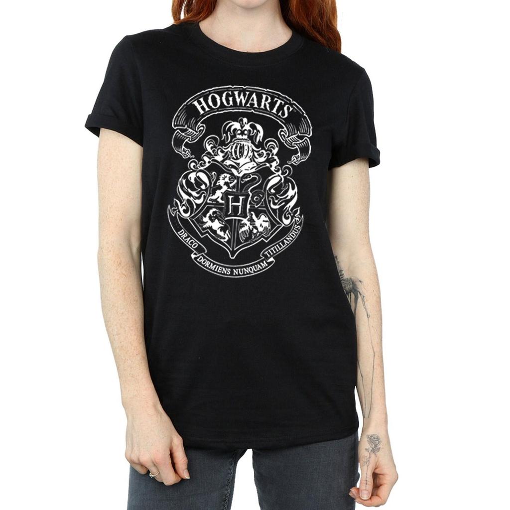 Harry Potter Womens/Ladies Hogwarts Crest Cotton Boyfriend T-Shirt