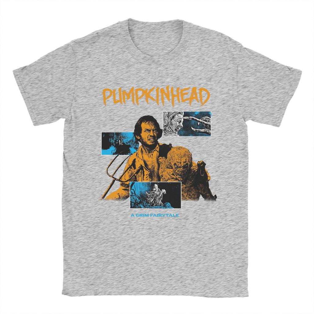 Pumpkinhead T Shirts for Men Pure Cotton Vintage TShirts Round Neck  Tee Shirt Short Sleeve Tops Original