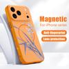 Магнитный Чехол Для Magsafe Для iPhone 17 Pro Max Фиолетовая Орхидея Цветочный Узор Покрытие С Ощущением Кожи Для iPhone 16 15 14 13 Pro Max