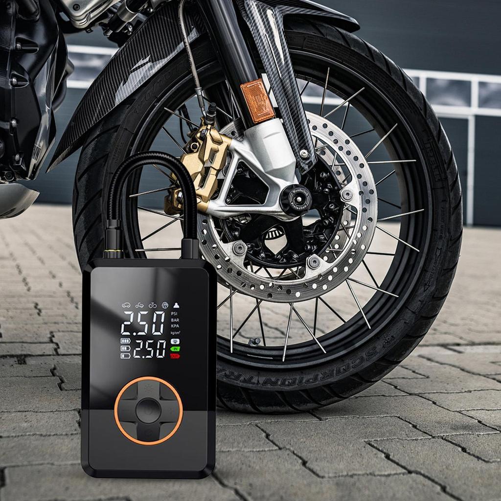 Накачка шин Портативный воздушный компрессор 130 PSI Портативный освещенный насос для накачки шин Мотоциклетный воздушный насос Для автомобиля Велосипеда Авто Грузовика Дорога