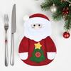 Креативный мультяшный рождественский набор посуды: Набор Нож, Вилка и Декоративная Кукла для Праздничного Обеда